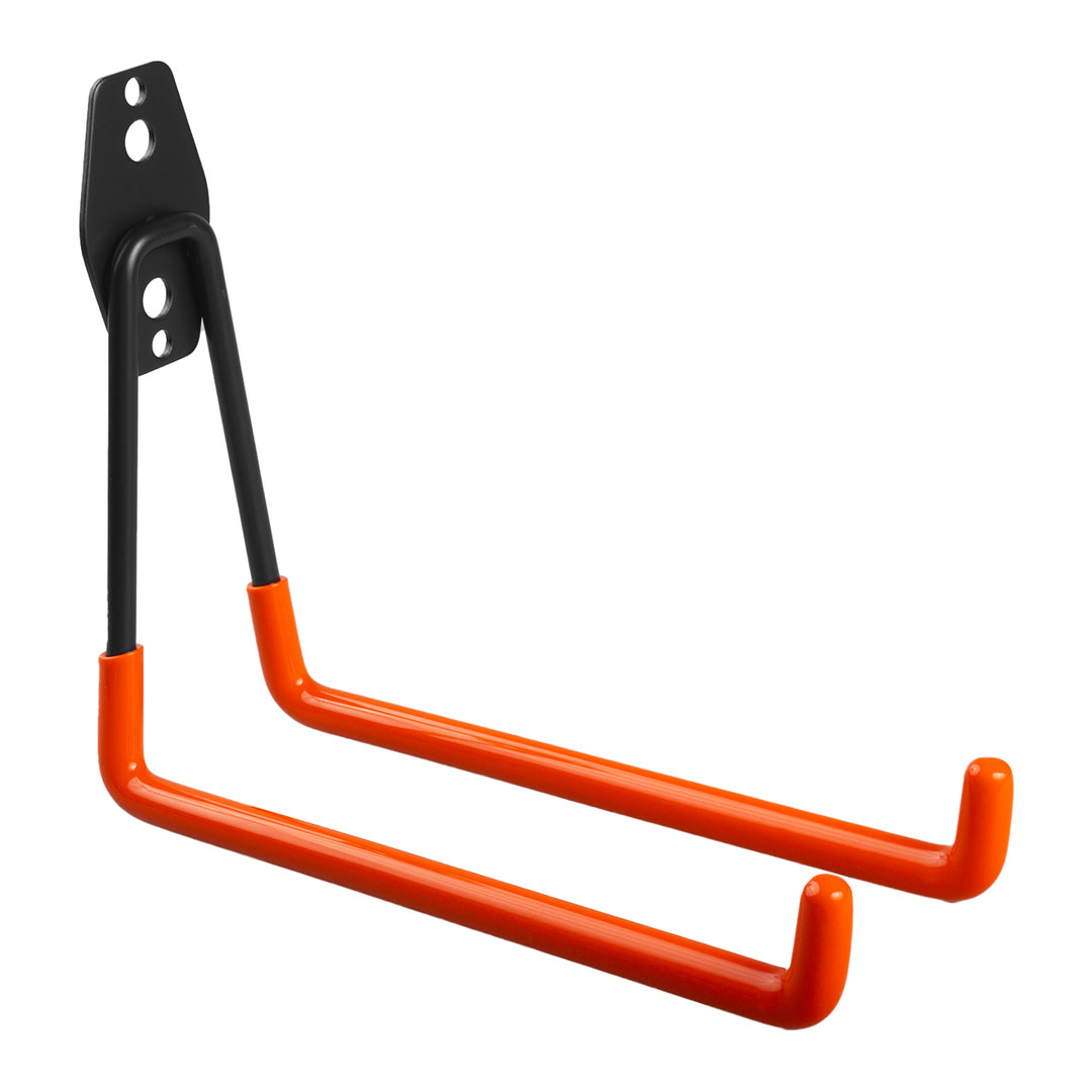 Gancho de garagem Maclean MC-444, suporte de parede para pneus, ferramentas, escada, bicicleta, gancho de parede para organização, gancho duplo de arrumação, cabide para ferramentas (carga máxima: 25 kg)