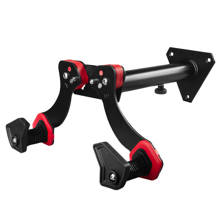 Suporte de parede para bicicleta Maclean MC-449, suporte para bicicleta com 2 ganchos | Suporte de parede horizontal para bicicleta, carga máxima de 30 kg | Espaçamento ajustável entre braços, distância ajustável à parede: 29-39 cm