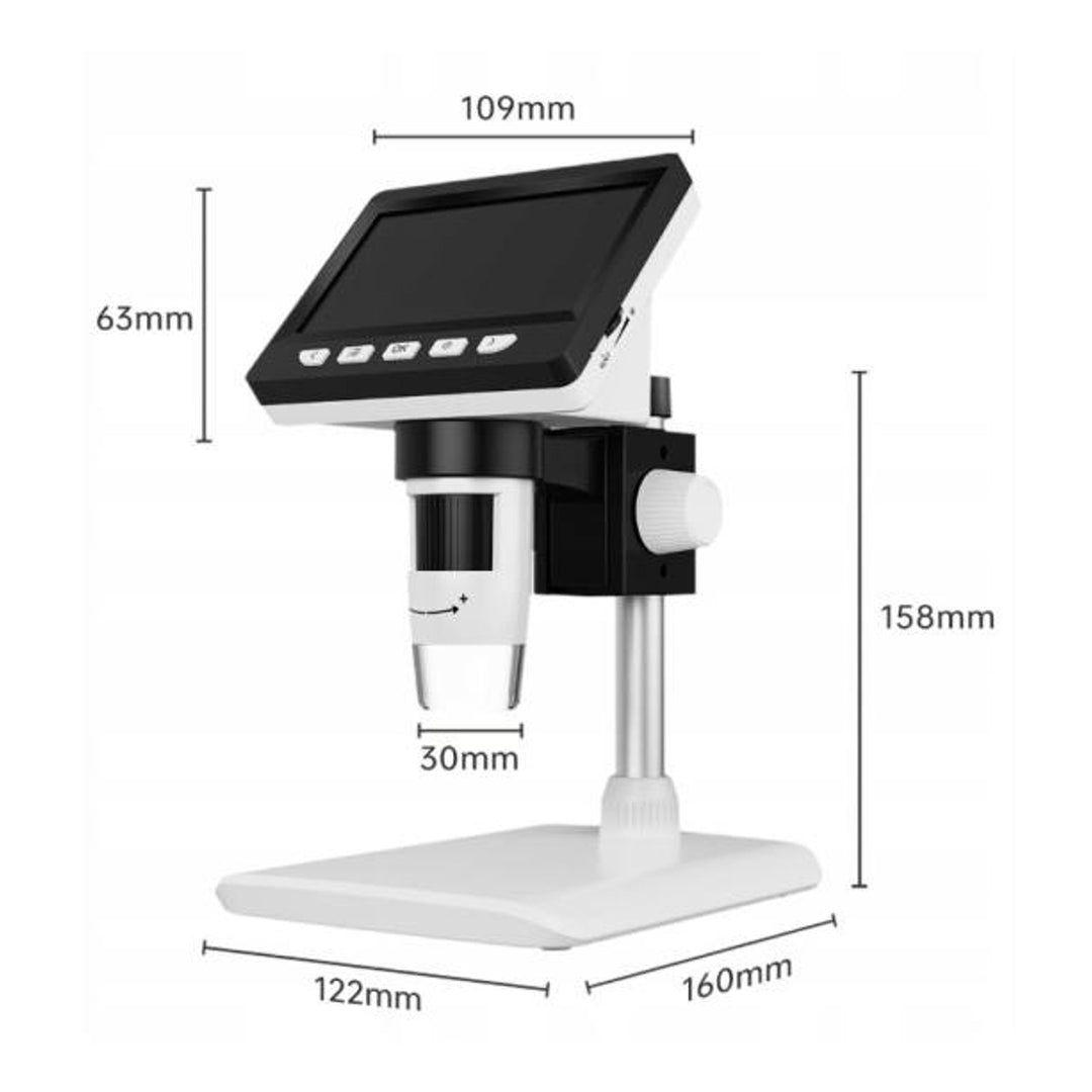 Microscópio digital Lamex LXM289, ecrã LCD, ampliação 1000x, 1080p