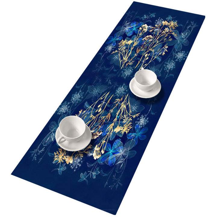Caminho de mesa Bertoni, feltro, 115x40cm, estampado Midnight