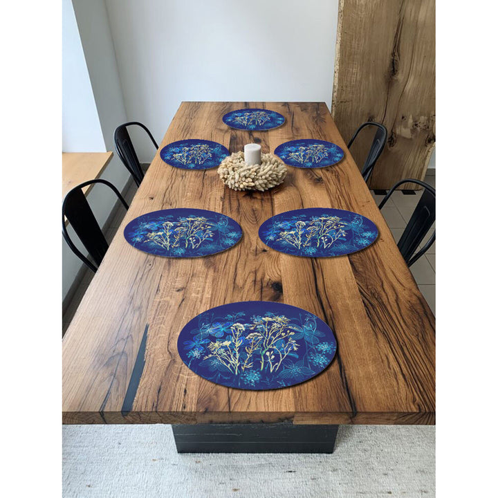 Conjunto de Trevo Bertoni Arco Design, 6 peças, redondo, 33 cm, meia-noite