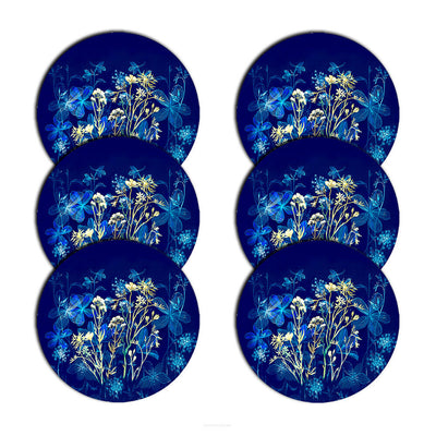 Conjunto de Trevo Bertoni Arco Design, 6 peças, redondo, 33 cm, meia-noite