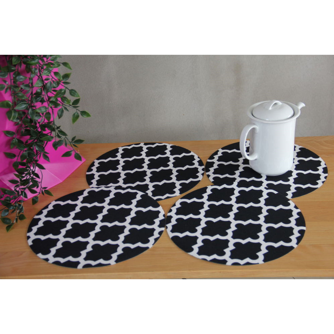 Conjunto de Trevo Bertoni Arco Design, 4 peças, redondo, 33 cm, Marrocos Noite