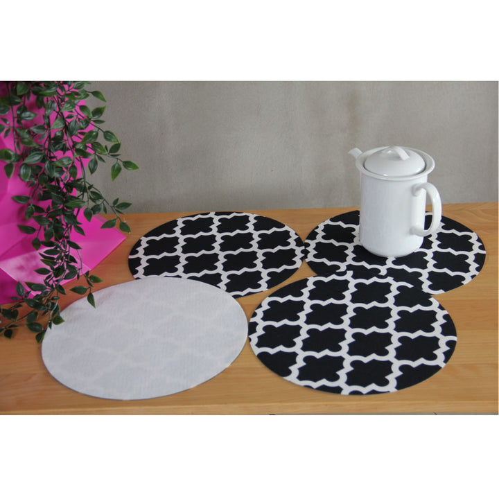Conjunto de Trevo Bertoni Arco Design, 4 peças, redondo, 33 cm, Marrocos Noite