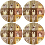 Conjunto de Trivet Bertoni Arco Design, 4 peças, redondo, 33 cm, Pexeso Bege