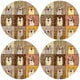 Conjunto de Trivet Bertoni Arco Design, 4 peças, redondo, 33 cm, Pexeso Bege