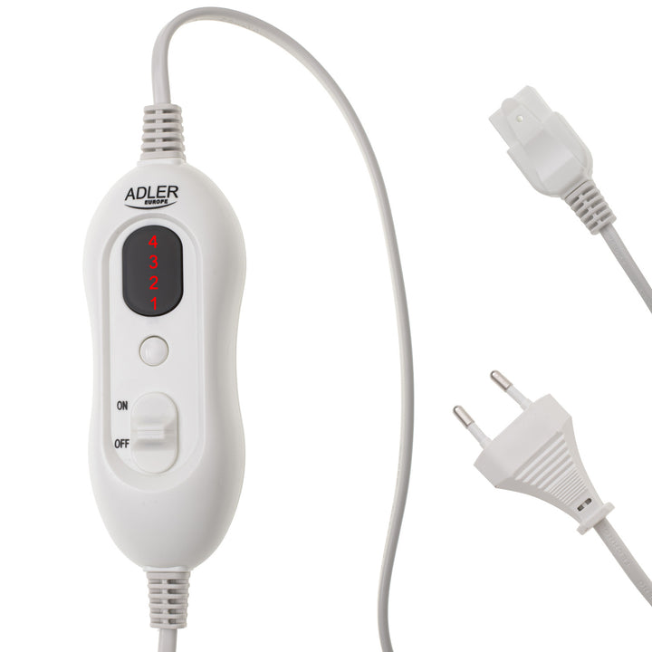 Cinturón lumbar calefactor Adler, 4 ajustes de temperatura, potencia 100W, mando a distancia LCD, AD 7437