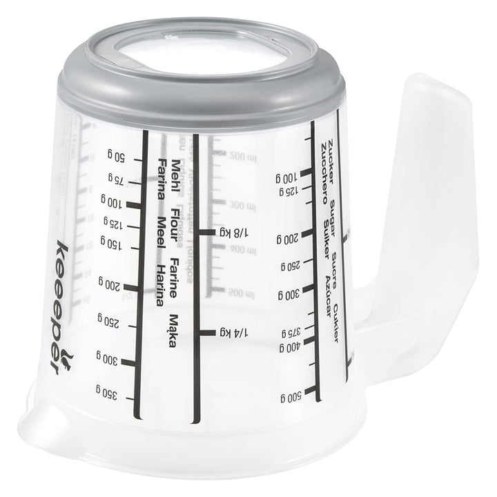 Jarra de medição Keeper com base e pega antiderrapantes, 500 ml, Massimo, cinzento nórdico