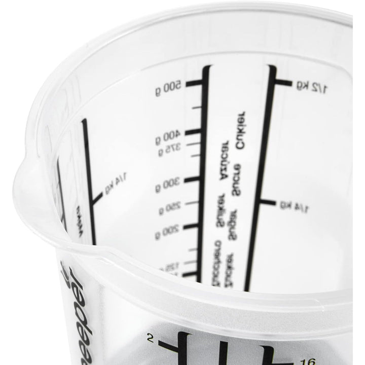 Jarra de medição Keeper com base e pega antiderrapantes, 500 ml, Massimo, cinzento nórdico