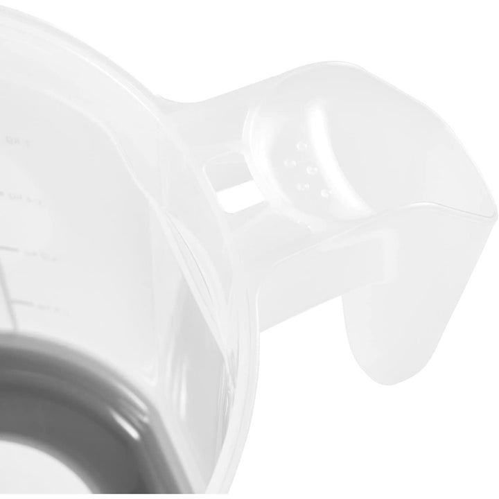 Jarra de medição Keeper, antiderrapante, em vidro com pega, 1L, cinzento nórdico, Masimmo