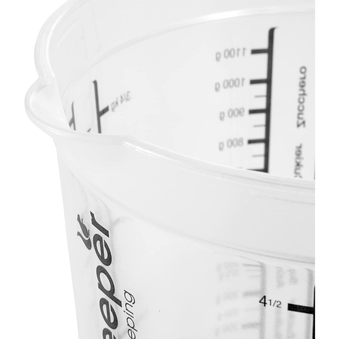 Jarra de medição Keeper, antiderrapante, em vidro com pega, 1L, cinzento nórdico, Masimmo