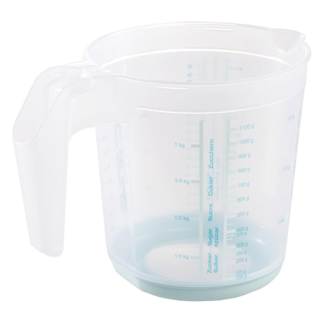 Jarra de medição Keeper, antiderrapante com pega, 1L, água-marinha, Masimmo
