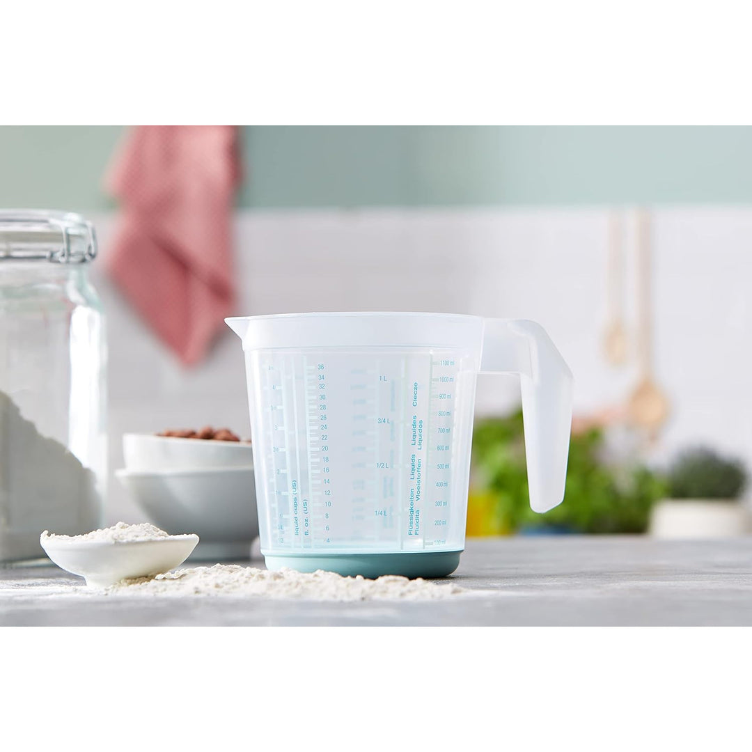 Jarra de medição Keeper, antiderrapante com pega, 1L, água-marinha, Masimmo