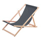 Espreguiçadeira Woodok em madeira de faia, ideal para praia, varanda, terraço, cinzento