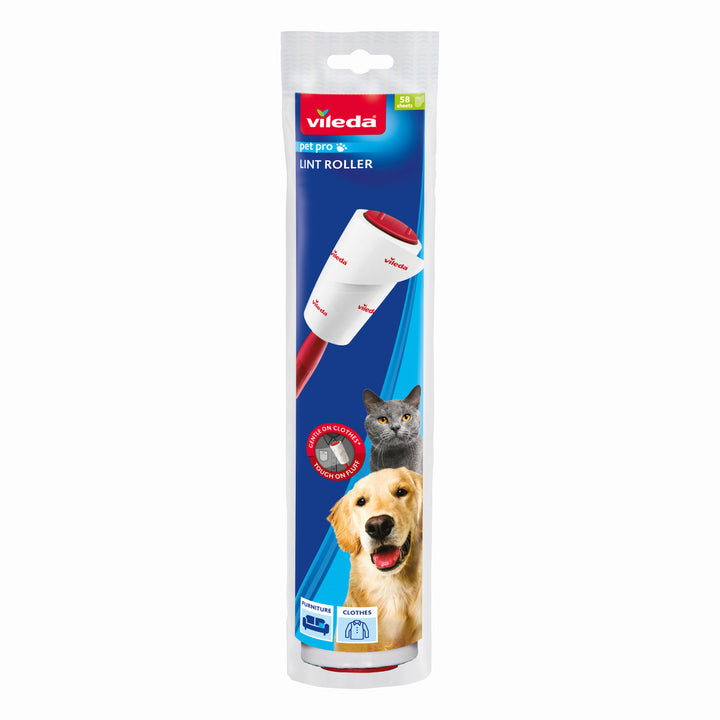 Rolo Vileda Pet Pro para remoção de pelos e partículas de sujidade