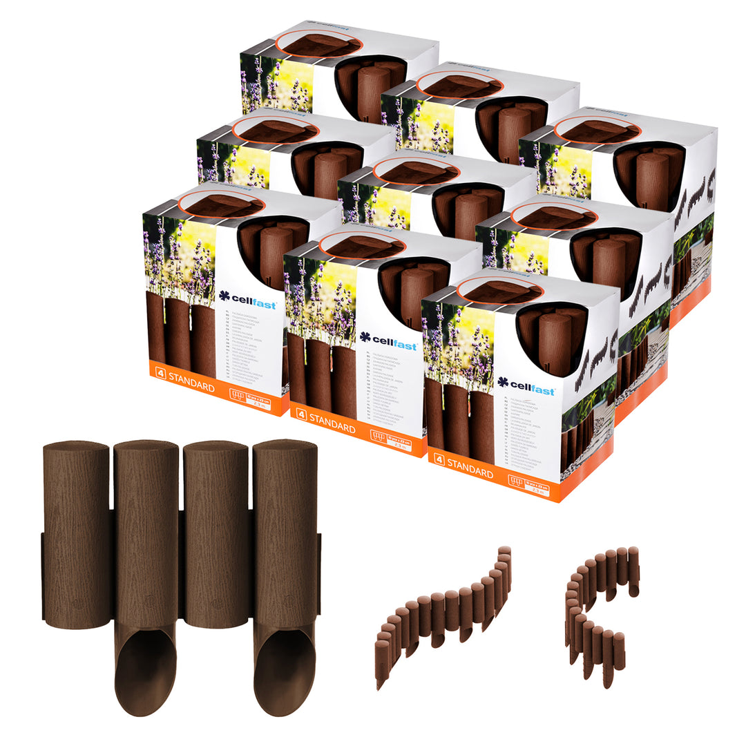 Vedação de jardim Cellfast, resistente à geada, 20,7 m, castanho