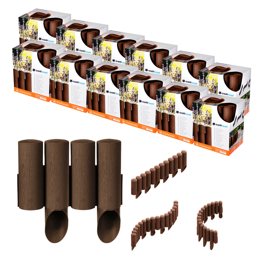 Vedação de jardim Cellfast, resistente à geada, 27,6 m, castanho