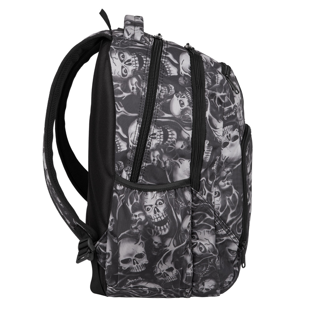 Mochila escolar CoolPack Skulls para jovens, espaçosa e confortável F024721