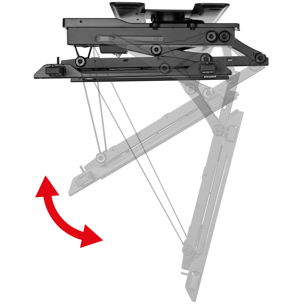 Suporte elétrico de teto para TV Maclean MC-490, suporte para TV TUYA, VESA máx. 600x400, rotação de 90°, 32"-75", carga máxima de 35 kg