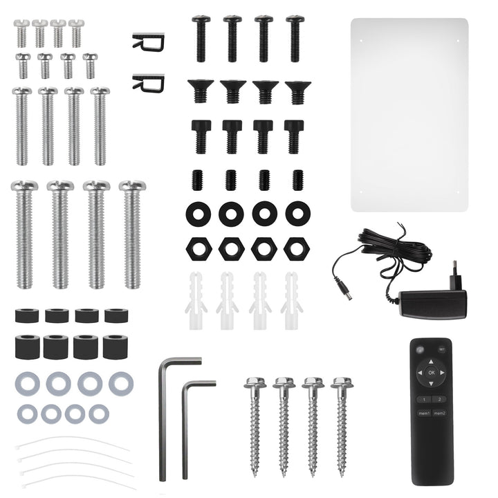 Suporte elétrico de teto para TV Maclean MC-490, suporte para TV TUYA, VESA máx. 600x400, rotação de 90°, 32"-75", carga máxima de 35 kg