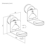 Maclean MC-495 Soporte de pared para altavoz Sonos, Sonos Era 100 & 300, 2 piezas