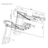 Elevador de prateleiras extensível para cozinha Maclean MC-497, de encastrar, 5-20 kg, 820 x 168 x 106 mm