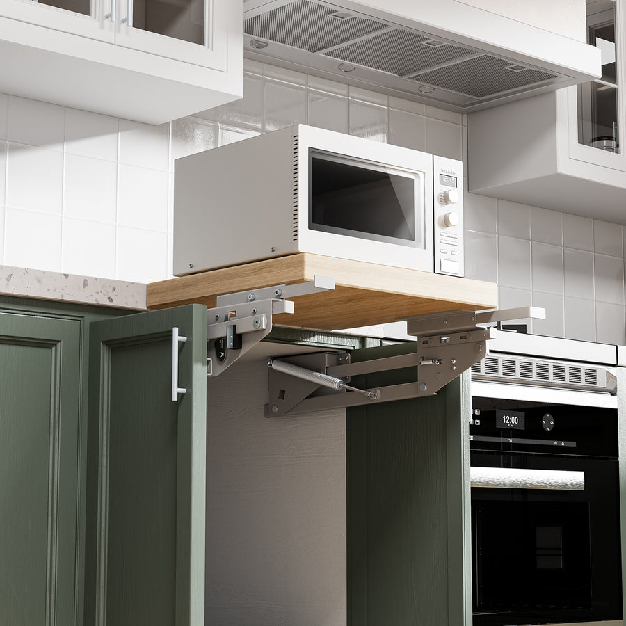 Elevador de prateleiras extensível para cozinha Maclean MC-497, de encastrar, 5-20 kg, 820 x 168 x 106 mm