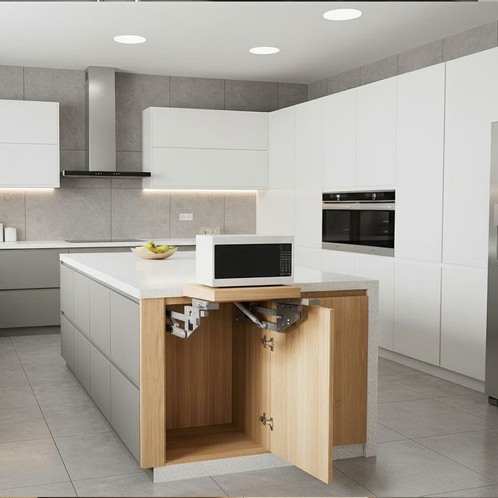 Maclean MC-497 Elevador, estante de cocina extensible empotrable 5-20kg. 820x168x106mm