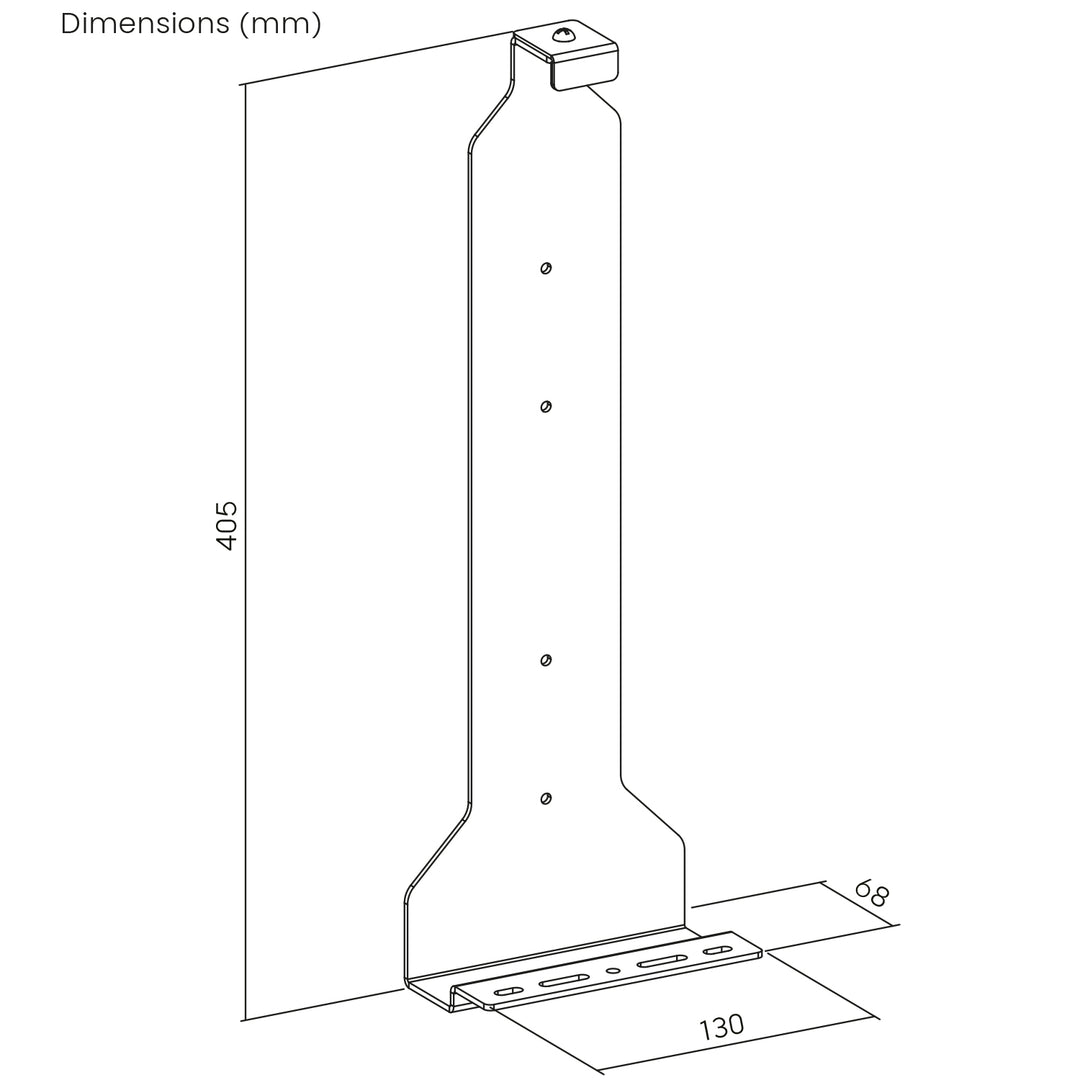 Suporte de parede NanoRS RS180 branco para consola Playstation 5, carga máxima de 10 kg