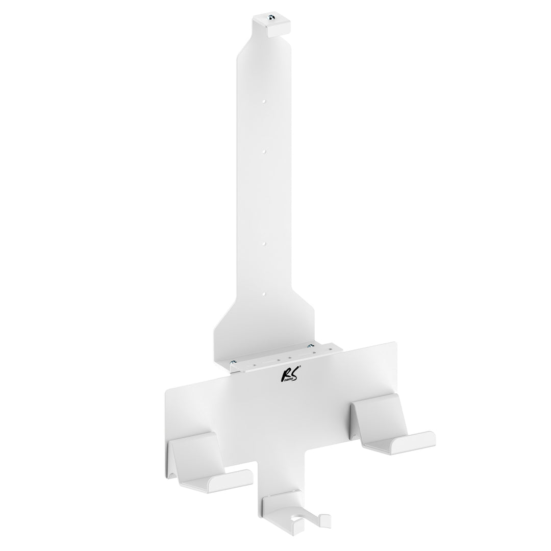 Suporte de parede branco para consola Playstation 5 com suporte para teclado, máx. 10 kg, NanoRS RS181