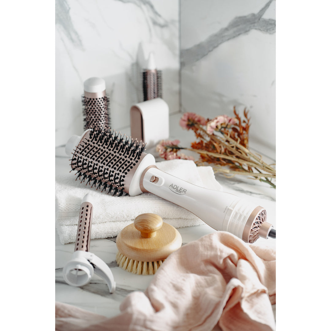 Adler AD 2027 Rizador de Pelo, Secador 5 en 1, 1200 W, 5 accesorios