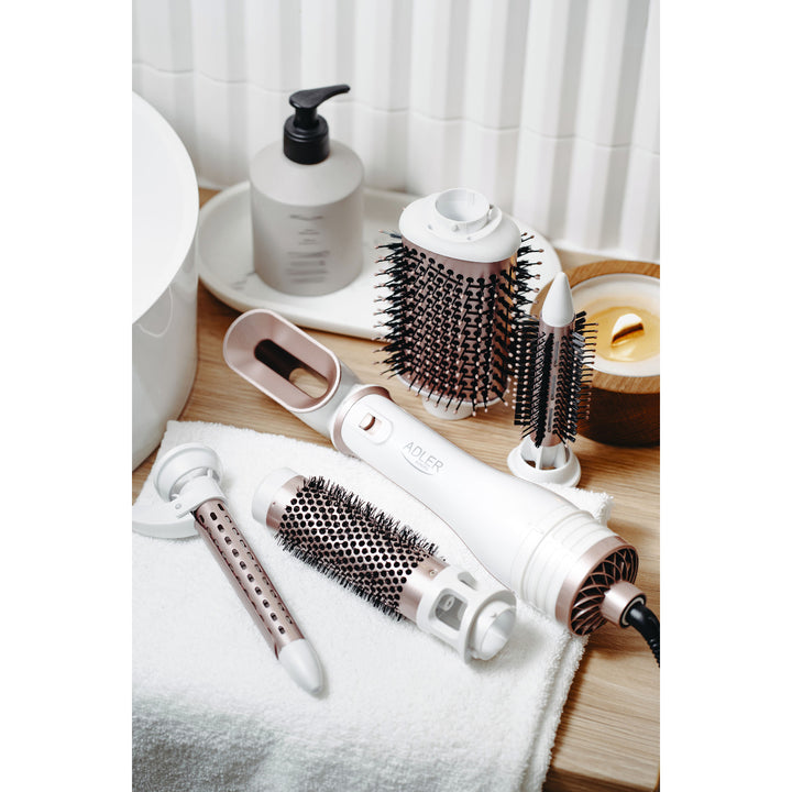 Adler AD 2027 Rizador de Pelo, Secador 5 en 1, 1200 W, 5 accesorios