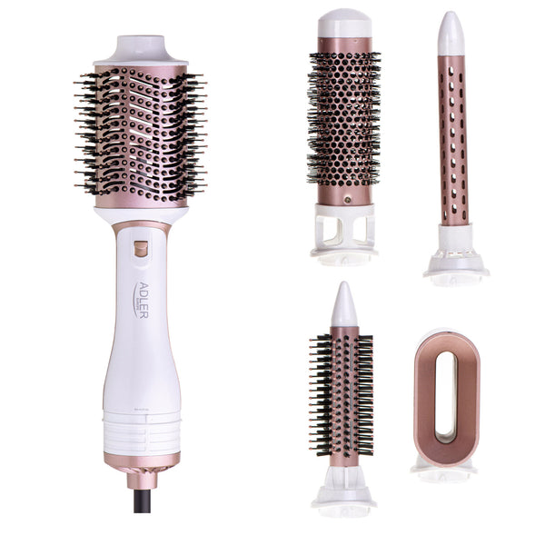 Adler AD 2027 Rizador de Pelo, Secador 5 en 1, 1200 W, 5 accesorios