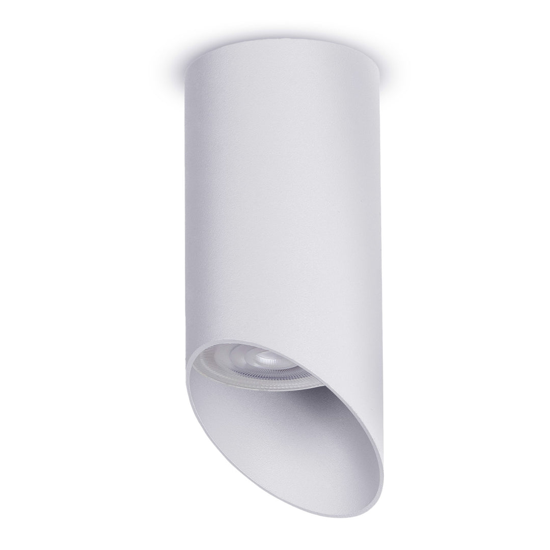 Maclean MCE360 W Candeeiro/tubo de montagem superficial, spot, redondo, alumínio, GU10, 55x130 mm, branco