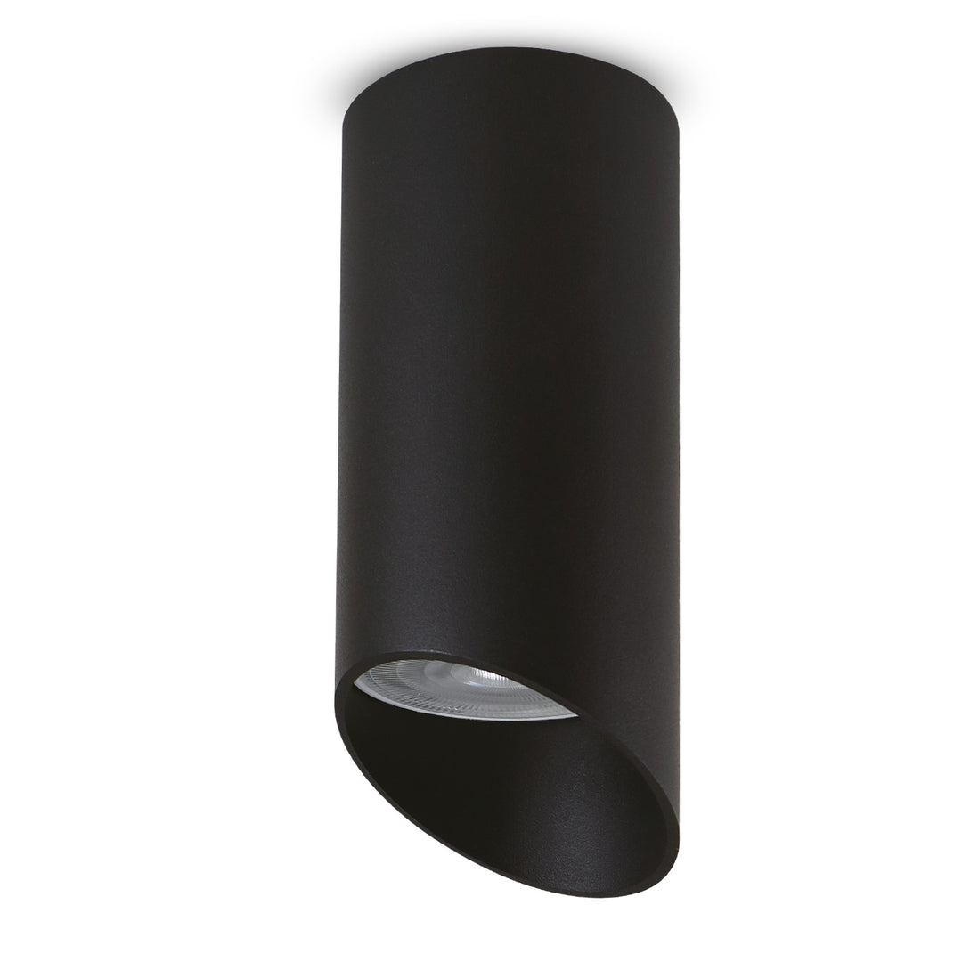 Maclean MCE360 B Luminaria/tubo de superficie, spot, redondo, aluminio, GU10, 55x130mm, negro