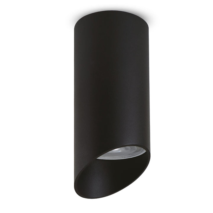 Maclean MCE360 B Luminaria/tubo de superficie, spot, redondo, aluminio, GU10, 55x130mm, negro