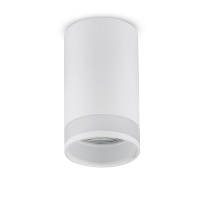 Maclean MCE361 W Luminaria/tubo de superficie, spot, redondo, aluminio, GU10, 55x105mm, Color blanco