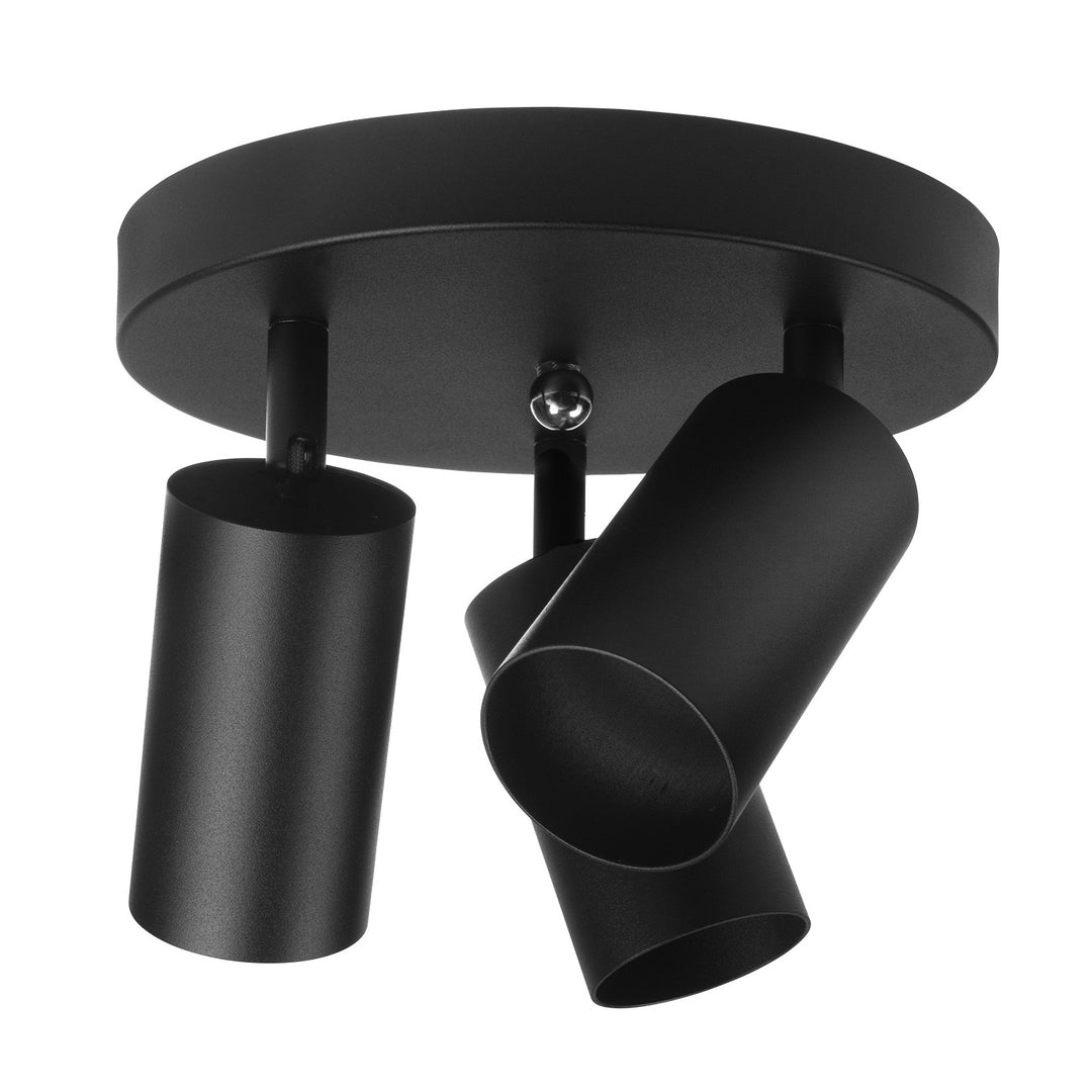 Candeeiro de Teto Maclean MCE362 B, 3 GU10, Máx. 40 W | Móvel, Alumínio | Spot Moderno para Sala de Estar, Escritório, Cozinha, com Fontes de Luz Ajustáveis, Preto Mate