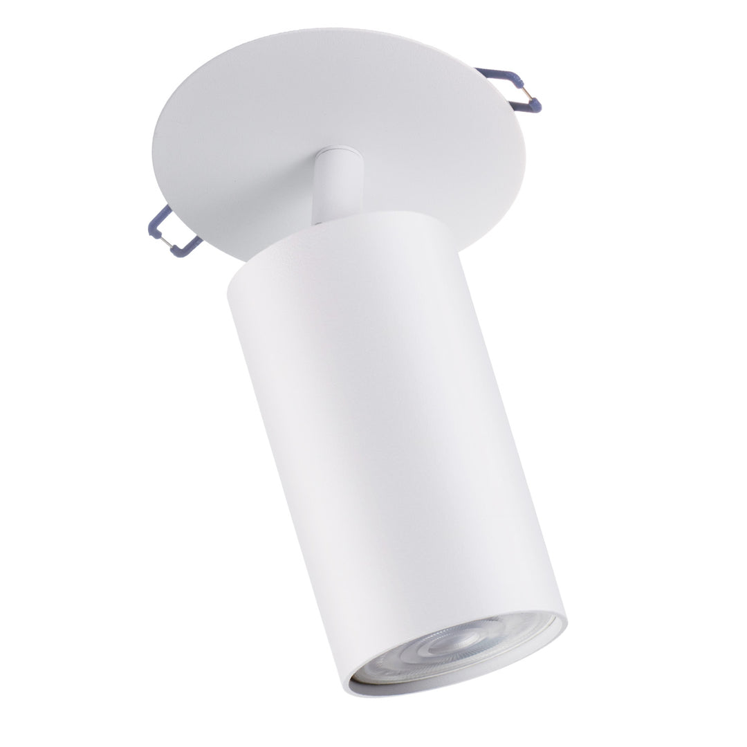 Maclean MCE364 W Luminaria empotrada / tubo, spot, redondo, aluminio, GU10, 55x100mm, blanco