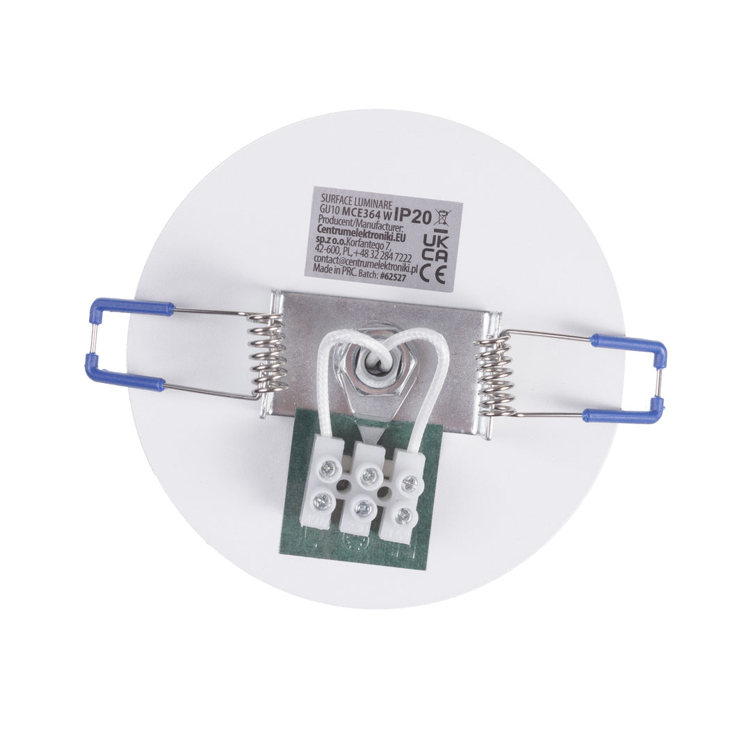 Maclean MCE364 W Luminaria empotrada / tubo, spot, redondo, aluminio, GU10, 55x100mm, blanco