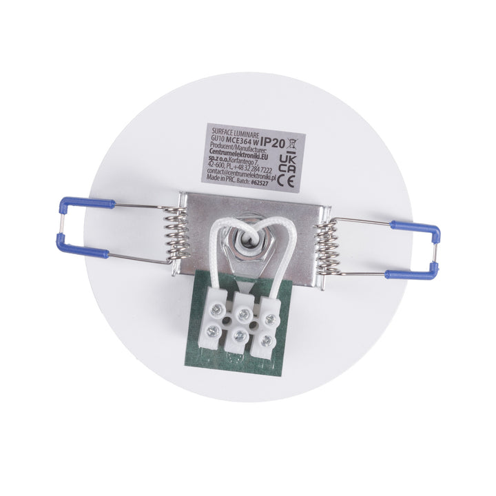 Maclean MCE364 W Luminaria empotrada / tubo, spot, redondo, aluminio, GU10, 55x100mm, blanco