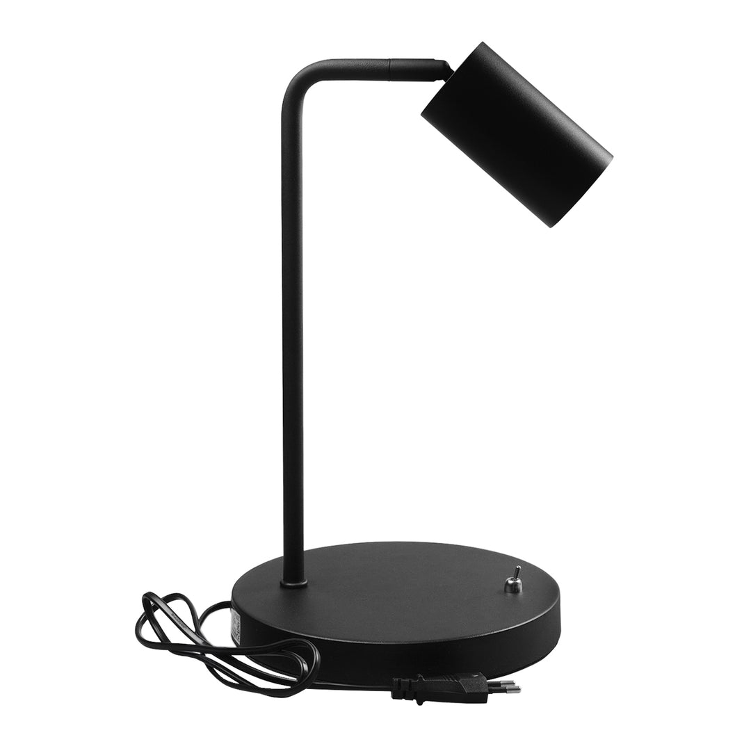 Candeeiro de mesa Maclean MCE370 B GU10, Spot, redondo, GU10, com interruptor, preto