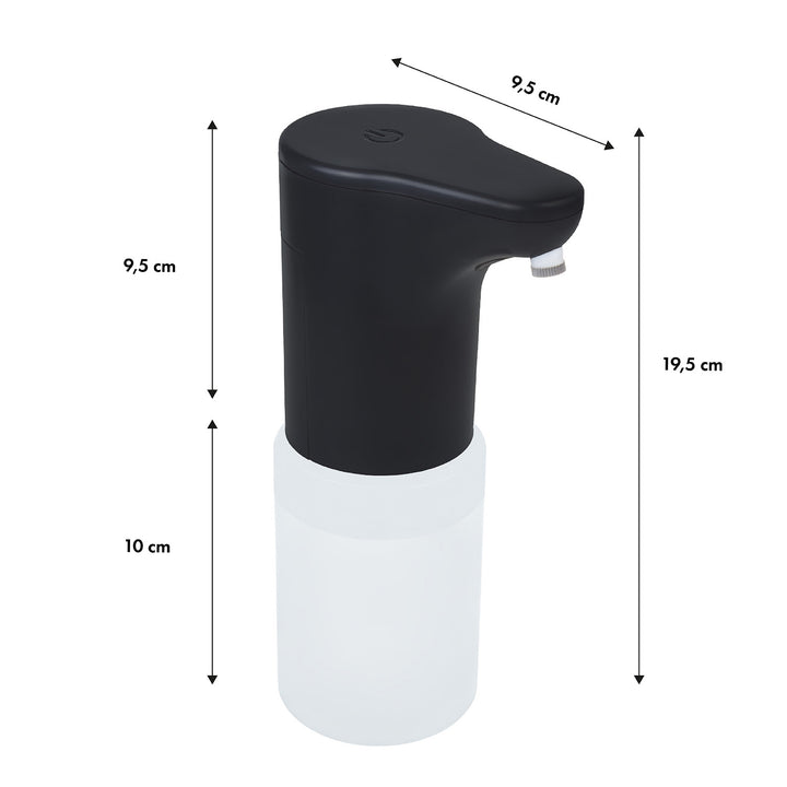 Dispensador automático ProMedix, recipiente dispensador para sabonetes líquidos, desinfetantes, 300 ml, 4 unidades AA, preto, PR-540 B