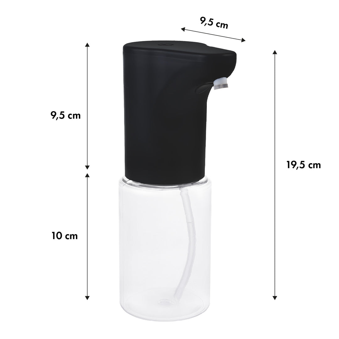 Dispensador automático ProMedix, recipiente dispensador para sabonetes líquidos, desinfetantes, 300 ml, 4 unidades AA, preto, PR-540 B