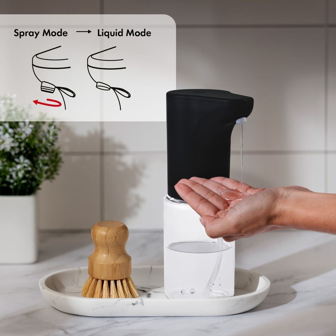 Dispensador automático ProMedix, recipiente dispensador para sabonetes líquidos, desinfetantes, 300 ml, 4 unidades AA, preto, PR-540 B