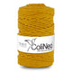 Cordão de algodão ColiNea com núcleo de algodão, entrançado, 5 mm, 200 m, cor mostarda