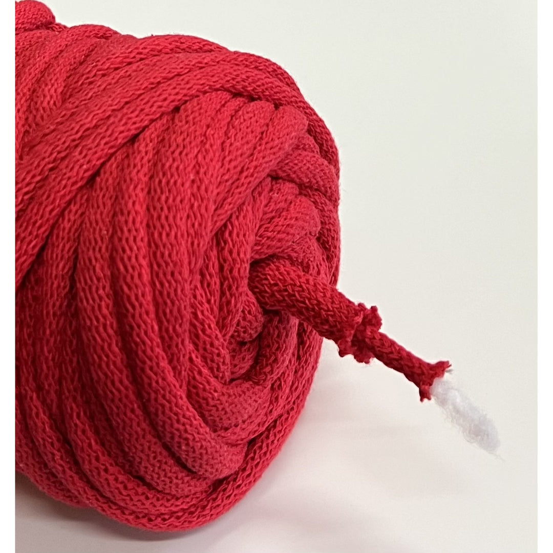 Cordão de algodão WAS com núcleo de poliéster, entrançado, 9 mm, 50 m, vermelho