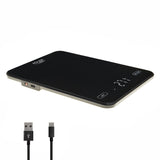 Báscula de cocina, Adler, negra, 10 kg, recargable por USB, AD 3177