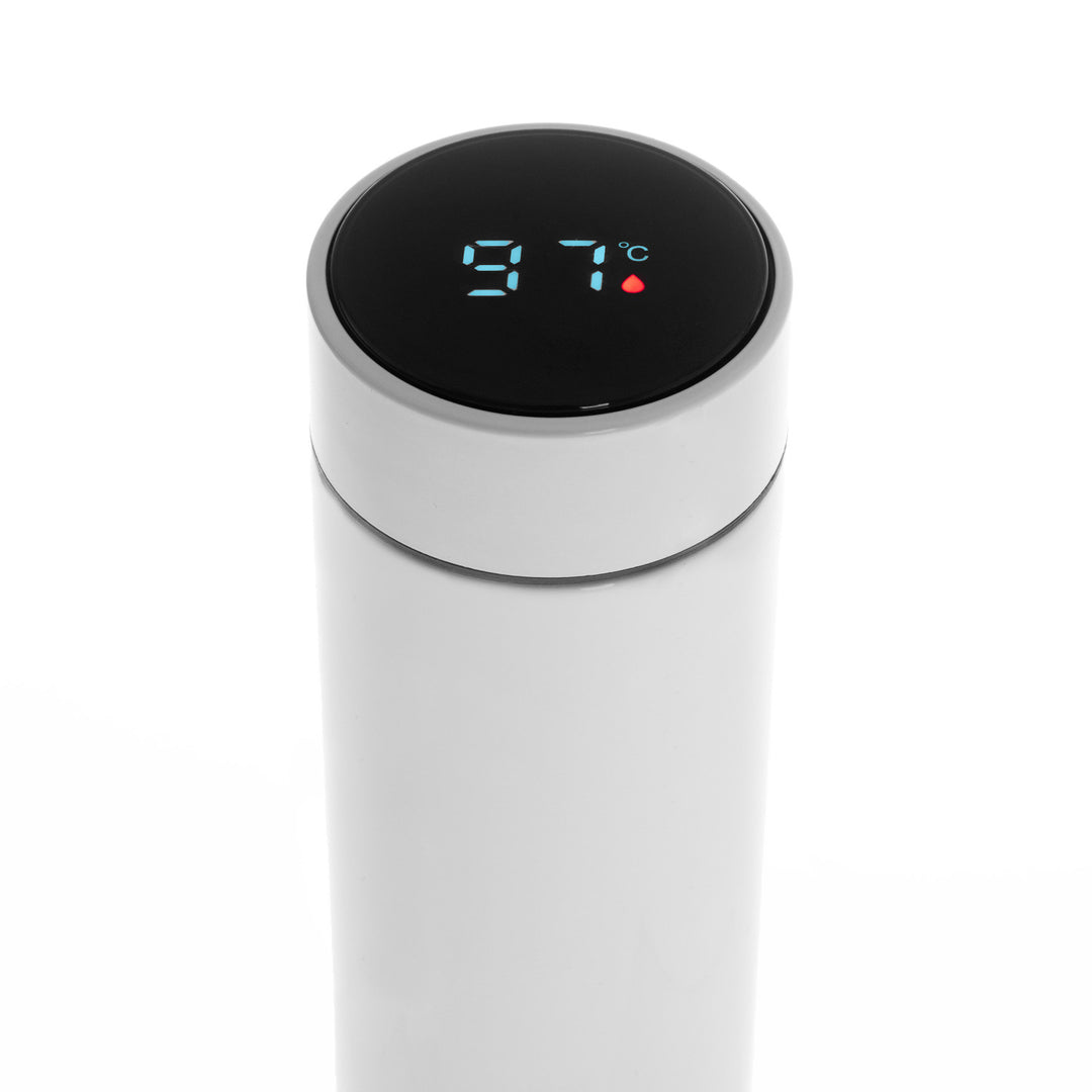 Termo Adler, pantalla táctil LED, capacidad 473 ml, color blanco, AD 4506