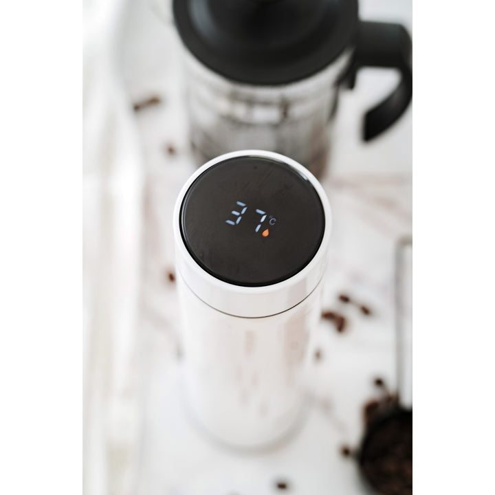 Termo Adler, pantalla táctil LED, capacidad 473 ml, color blanco, AD 4506